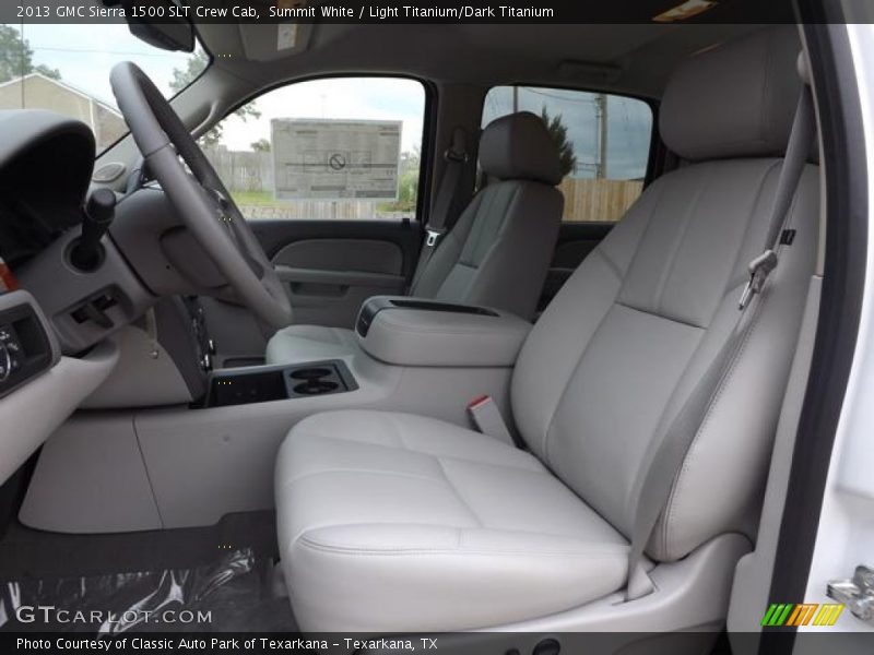 Summit White / Light Titanium/Dark Titanium 2013 GMC Sierra 1500 SLT Crew Cab
