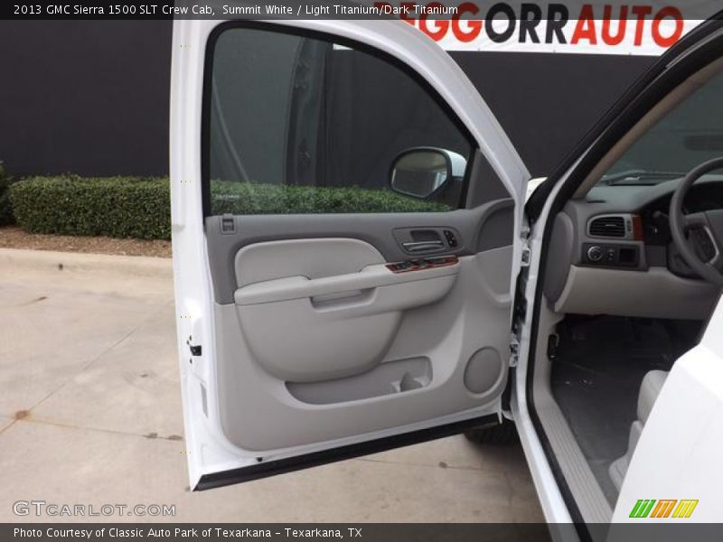 Summit White / Light Titanium/Dark Titanium 2013 GMC Sierra 1500 SLT Crew Cab