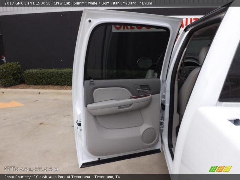 Summit White / Light Titanium/Dark Titanium 2013 GMC Sierra 1500 SLT Crew Cab