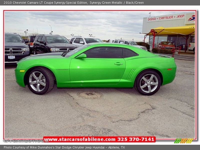 Synergy Green Metallic / Black/Green 2010 Chevrolet Camaro LT Coupe Synergy Special Edition