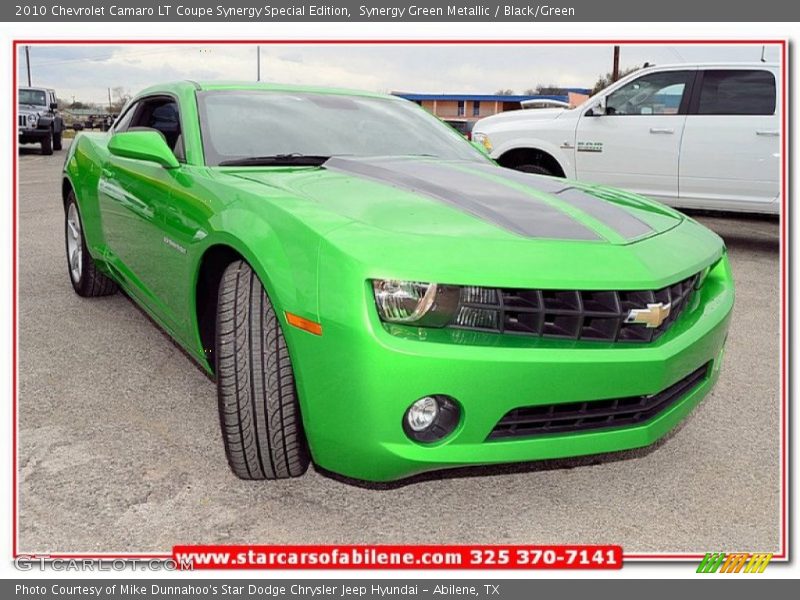 Synergy Green Metallic / Black/Green 2010 Chevrolet Camaro LT Coupe Synergy Special Edition