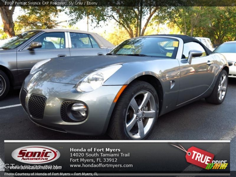 Sly Gray / Ebony 2007 Pontiac Solstice GXP Roadster