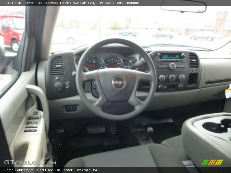 Fire Red / Dark Titanium 2011 GMC Sierra 3500HD Work Truck Crew Cab 4x4