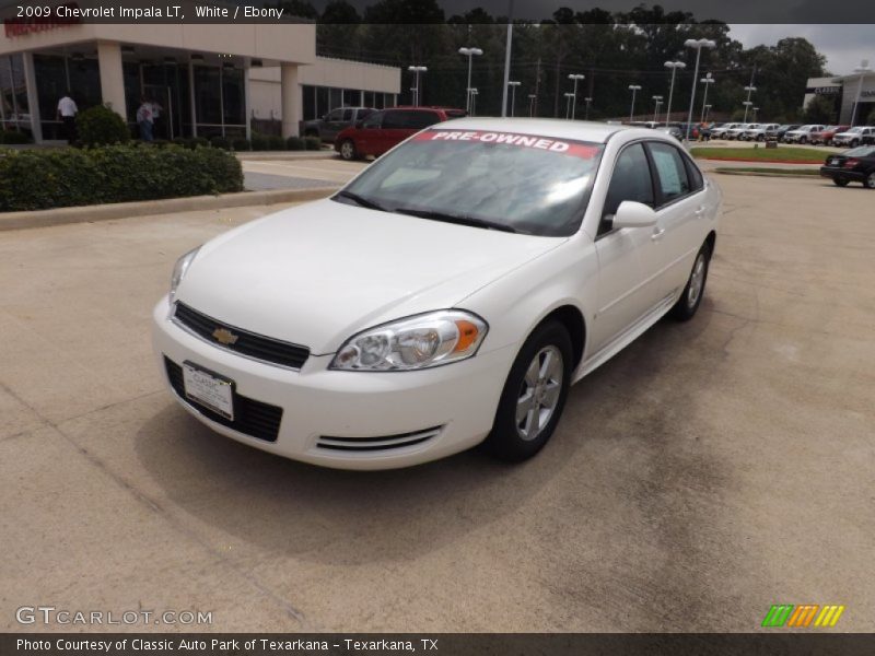 White / Ebony 2009 Chevrolet Impala LT