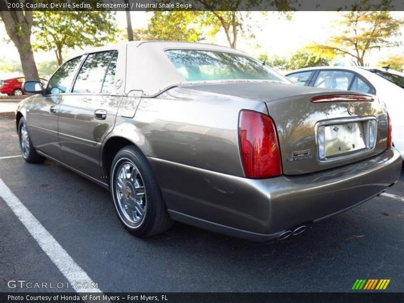 Bronzemist / Neutral Shale Beige 2003 Cadillac DeVille Sedan