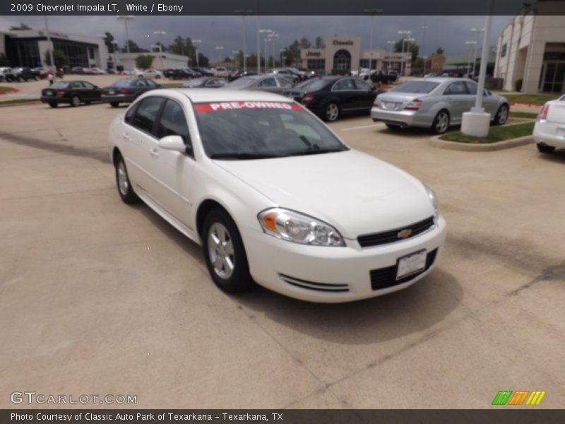 White / Ebony 2009 Chevrolet Impala LT