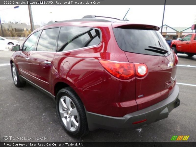 Red Jewel Tintcoat / Light Gray 2010 Chevrolet Traverse LTZ AWD