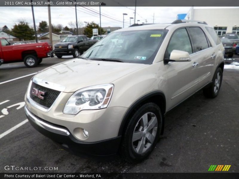 Gold Mist Metallic / Ebony 2011 GMC Acadia SLT AWD