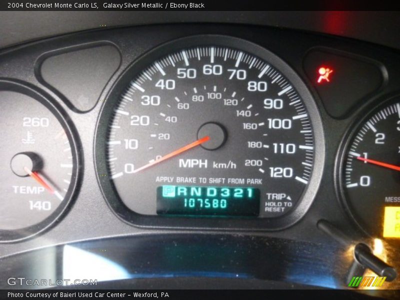 Galaxy Silver Metallic / Ebony Black 2004 Chevrolet Monte Carlo LS