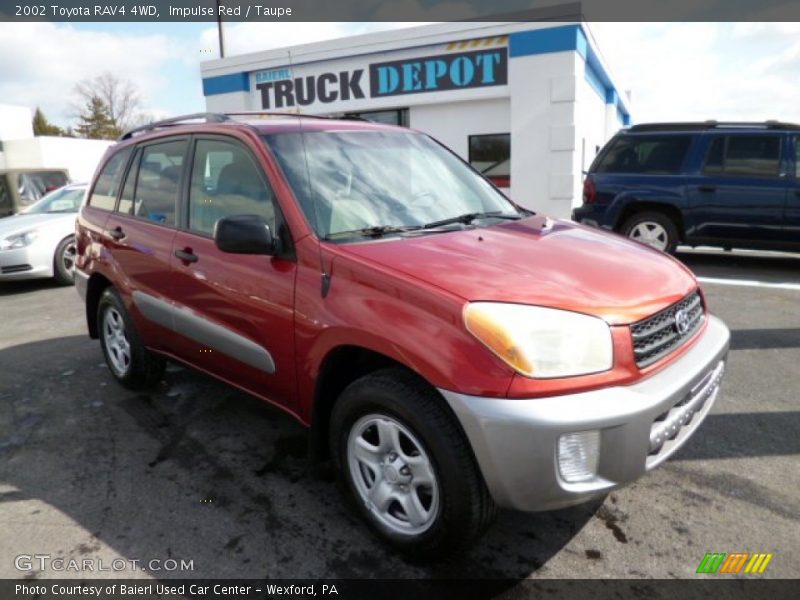 Impulse Red / Taupe 2002 Toyota RAV4 4WD