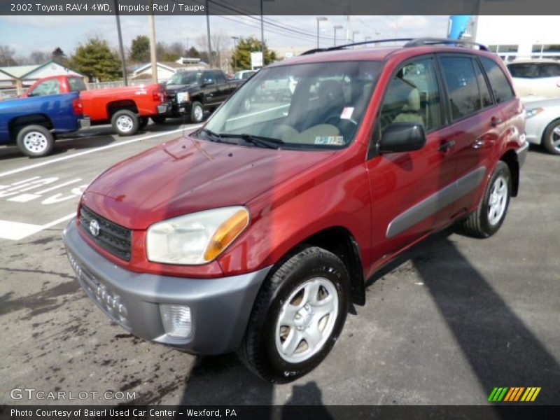 Impulse Red / Taupe 2002 Toyota RAV4 4WD