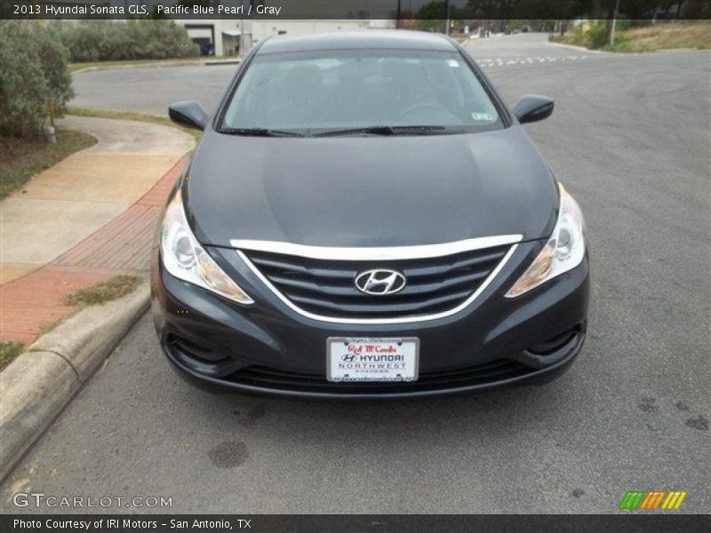 Pacific Blue Pearl / Gray 2013 Hyundai Sonata GLS