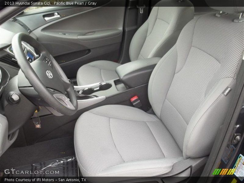 Pacific Blue Pearl / Gray 2013 Hyundai Sonata GLS