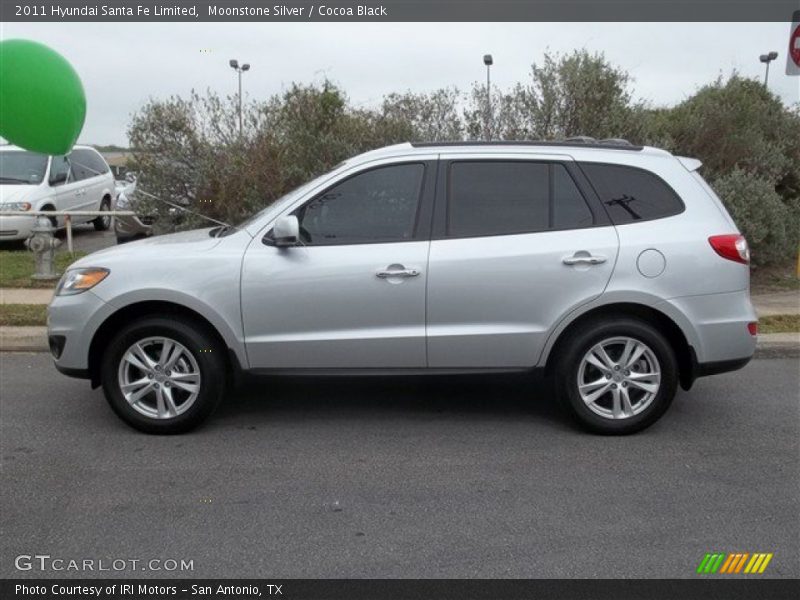 Moonstone Silver / Cocoa Black 2011 Hyundai Santa Fe Limited