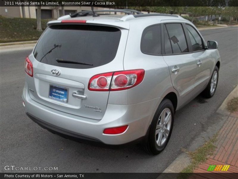 Moonstone Silver / Cocoa Black 2011 Hyundai Santa Fe Limited
