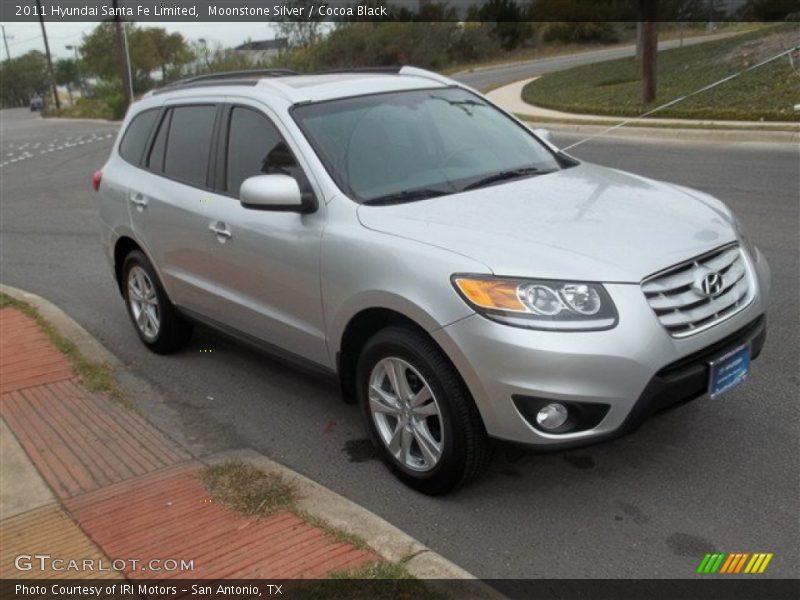 Moonstone Silver / Cocoa Black 2011 Hyundai Santa Fe Limited