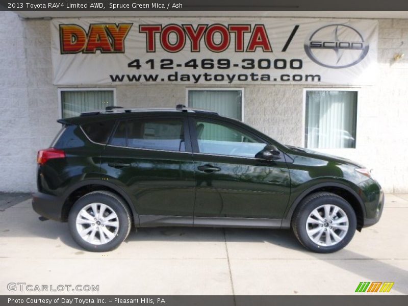 Spruce Green Mica / Ash 2013 Toyota RAV4 Limited AWD