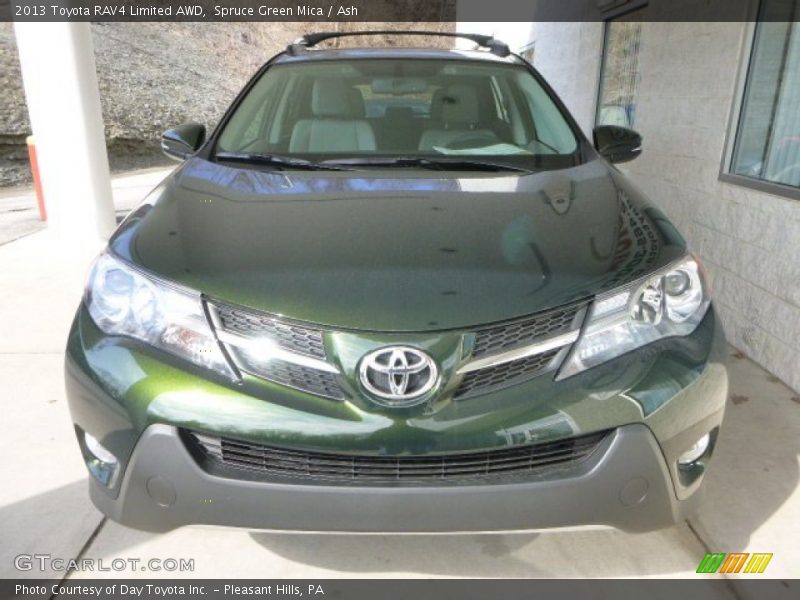 Spruce Green Mica / Ash 2013 Toyota RAV4 Limited AWD