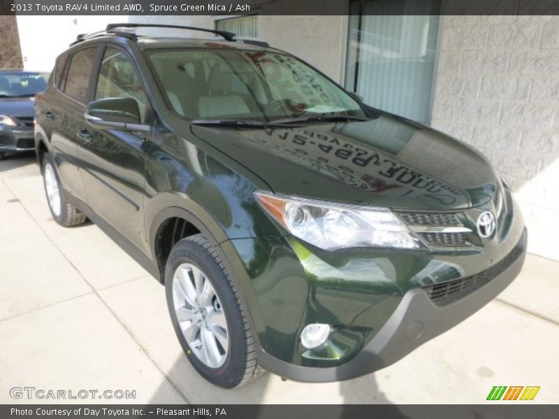 Spruce Green Mica / Ash 2013 Toyota RAV4 Limited AWD