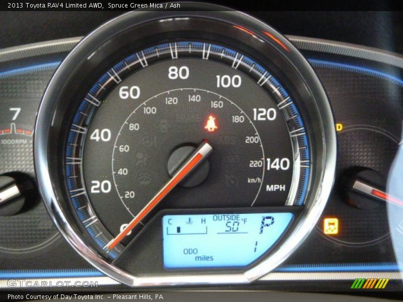 Spruce Green Mica / Ash 2013 Toyota RAV4 Limited AWD