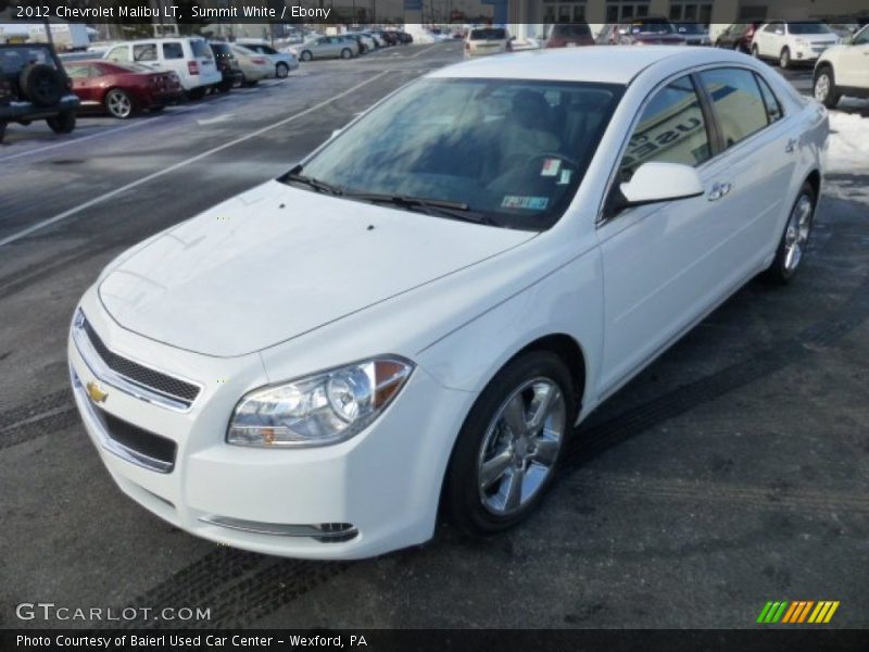 Summit White / Ebony 2012 Chevrolet Malibu LT