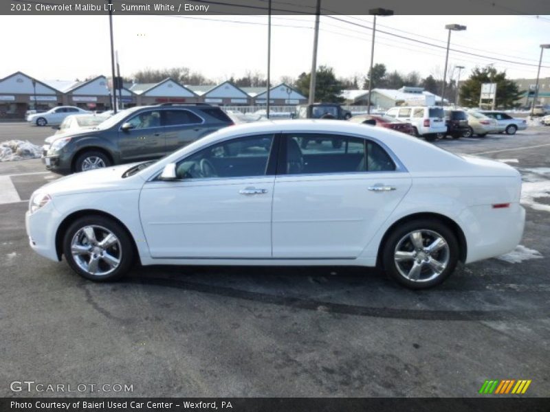 Summit White / Ebony 2012 Chevrolet Malibu LT