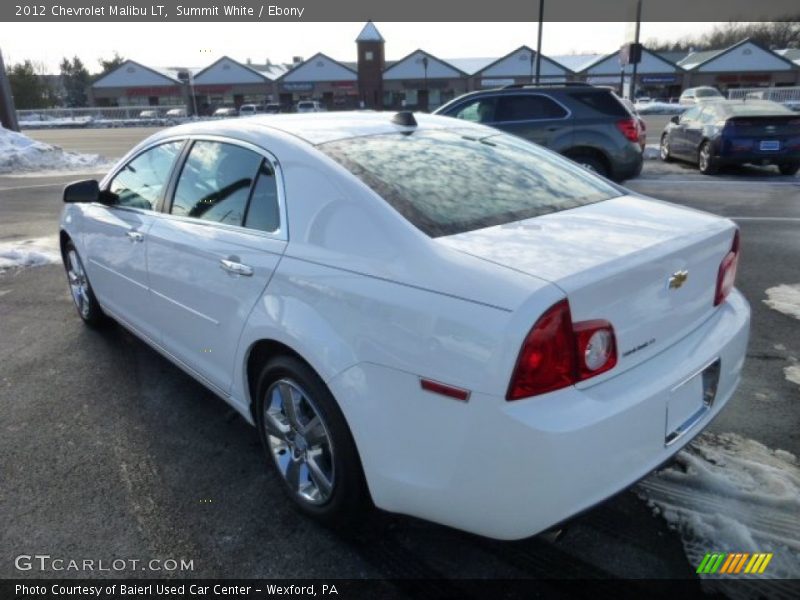 Summit White / Ebony 2012 Chevrolet Malibu LT