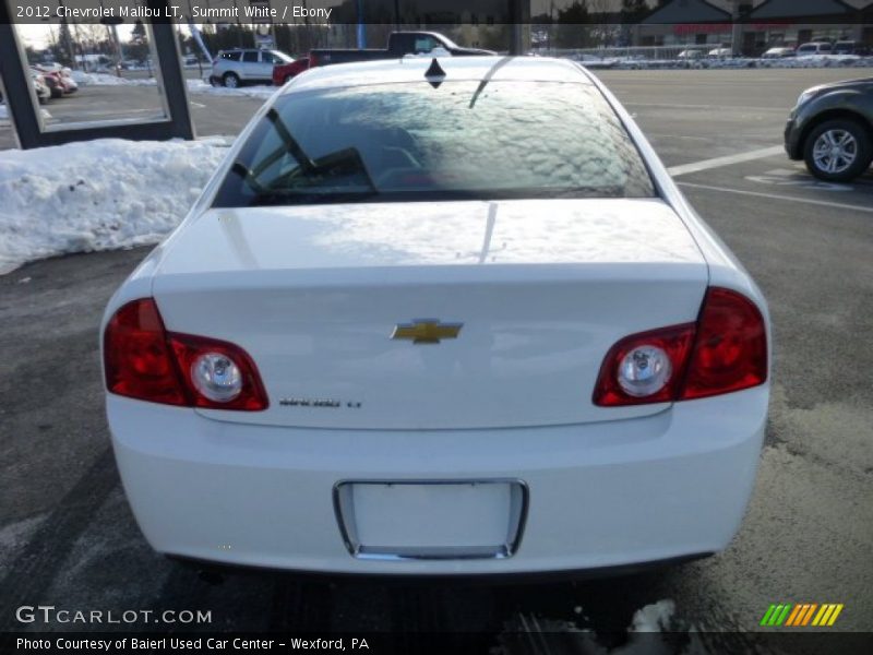 Summit White / Ebony 2012 Chevrolet Malibu LT