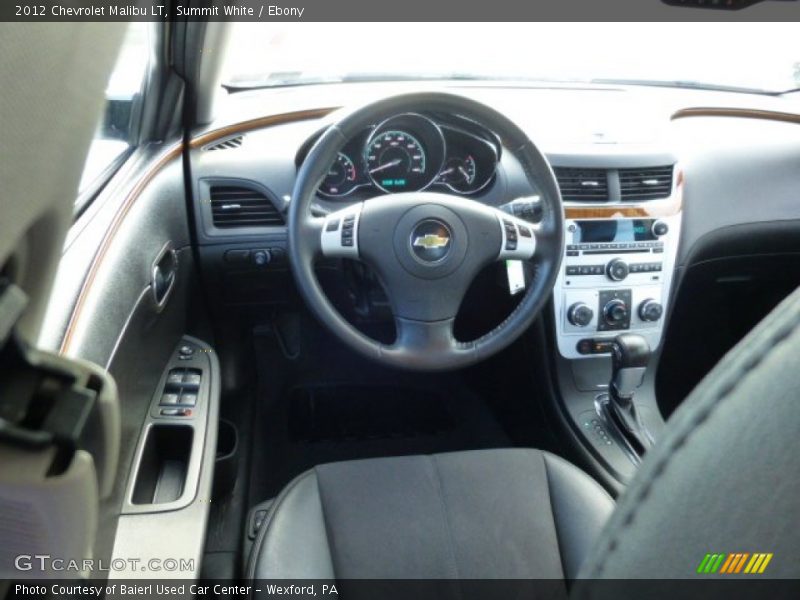 Summit White / Ebony 2012 Chevrolet Malibu LT