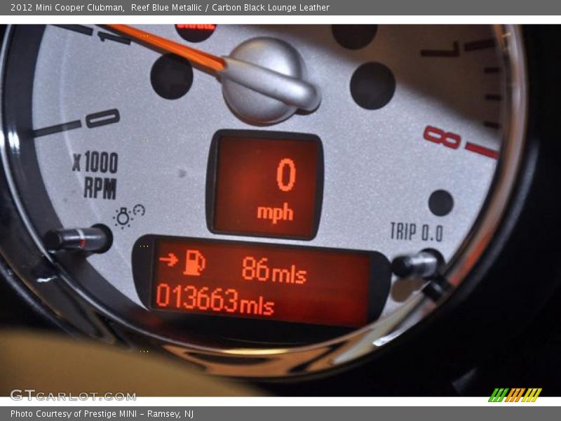 Reef Blue Metallic / Carbon Black Lounge Leather 2012 Mini Cooper Clubman