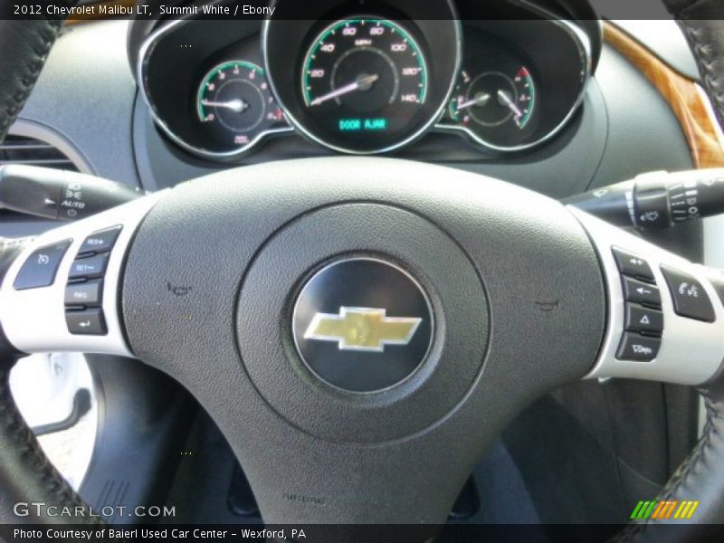 Summit White / Ebony 2012 Chevrolet Malibu LT