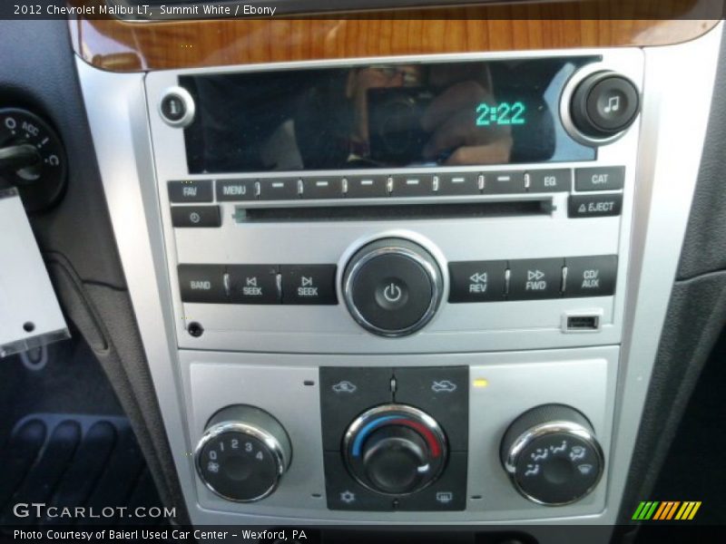 Summit White / Ebony 2012 Chevrolet Malibu LT