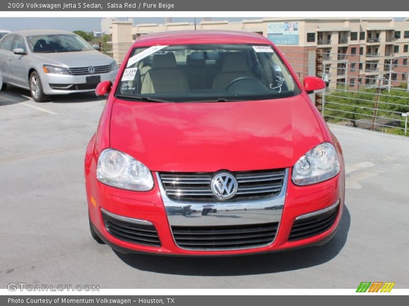 Salsa Red / Pure Beige 2009 Volkswagen Jetta S Sedan