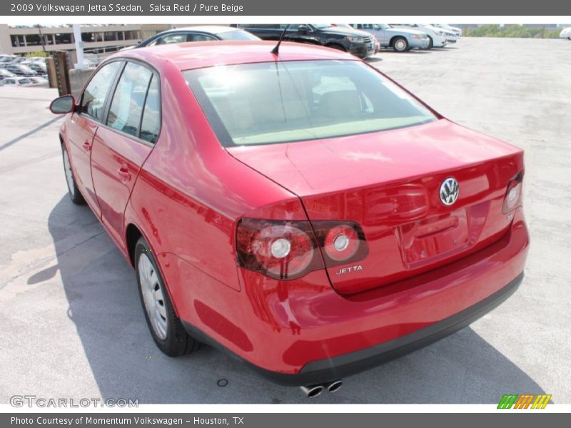 Salsa Red / Pure Beige 2009 Volkswagen Jetta S Sedan