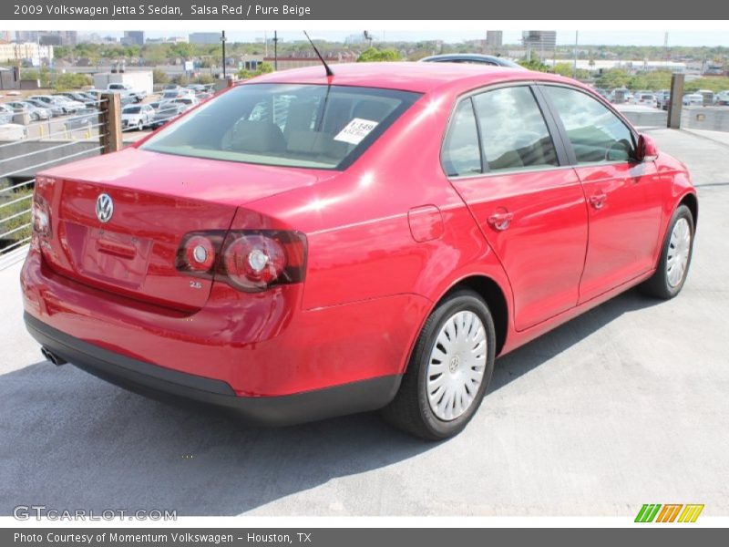 Salsa Red / Pure Beige 2009 Volkswagen Jetta S Sedan