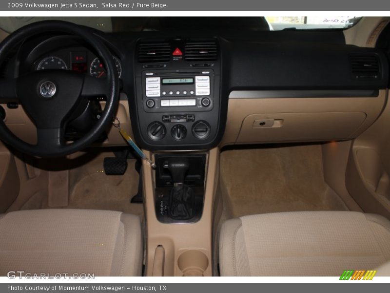 Salsa Red / Pure Beige 2009 Volkswagen Jetta S Sedan