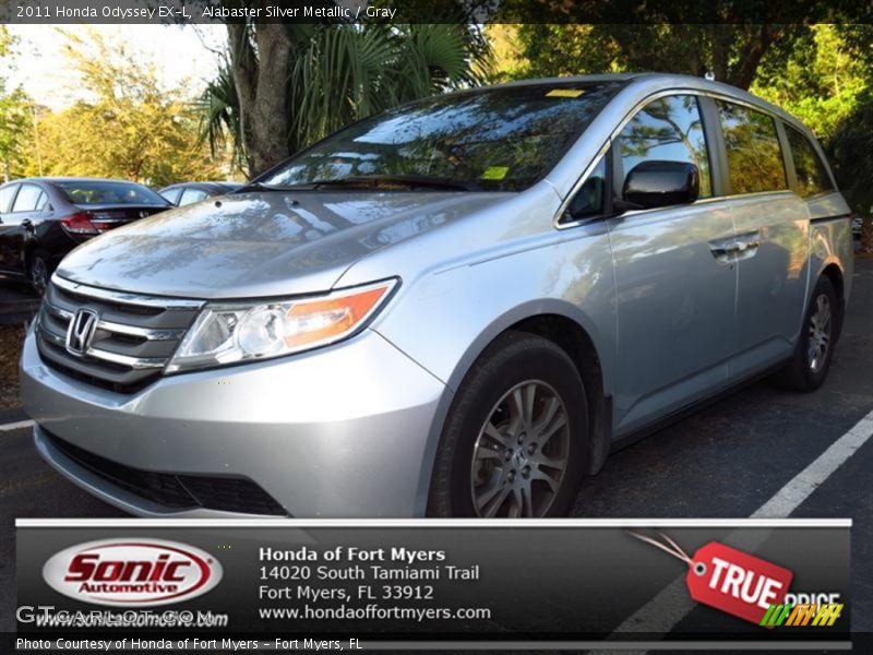 Alabaster Silver Metallic / Gray 2011 Honda Odyssey EX-L