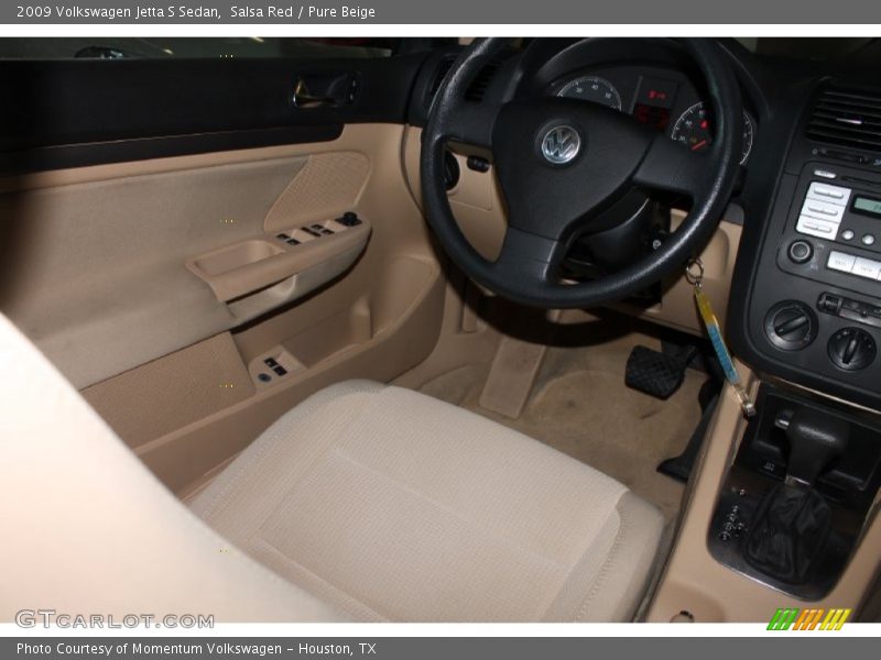 Salsa Red / Pure Beige 2009 Volkswagen Jetta S Sedan