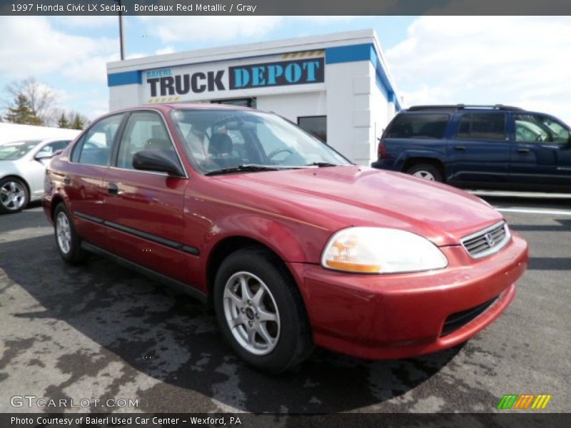 Bordeaux Red Metallic / Gray 1997 Honda Civic LX Sedan