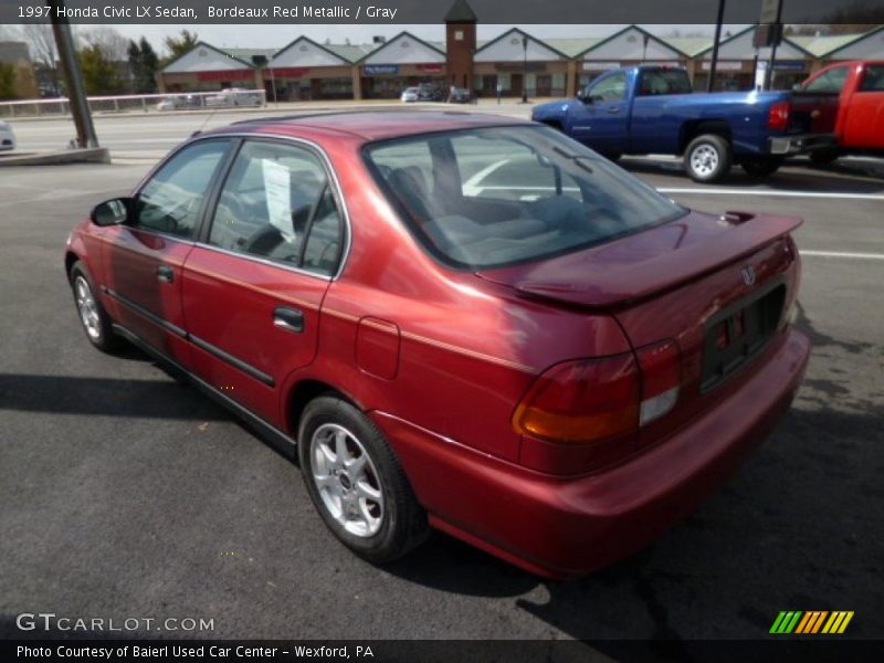 Bordeaux Red Metallic / Gray 1997 Honda Civic LX Sedan