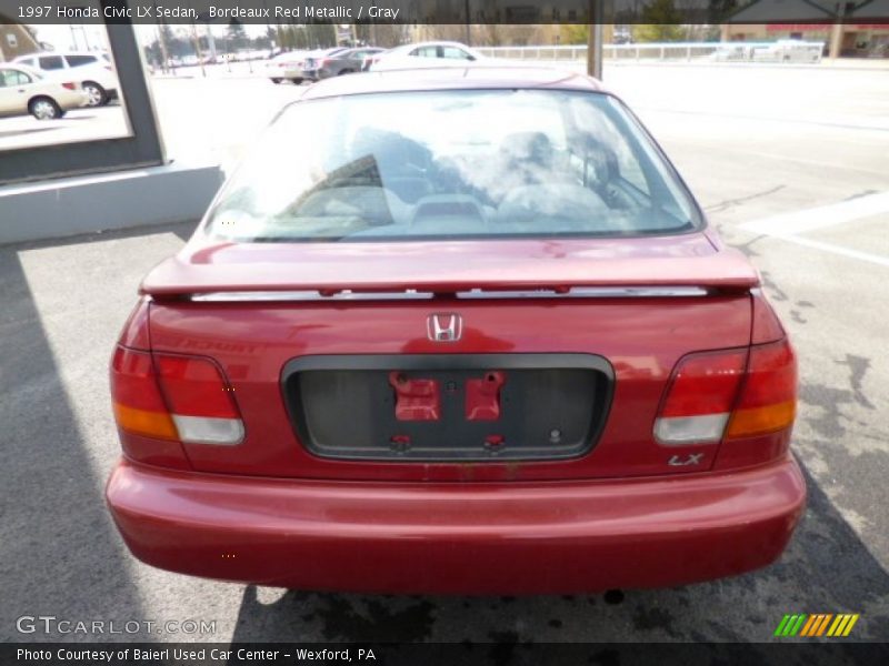 Bordeaux Red Metallic / Gray 1997 Honda Civic LX Sedan