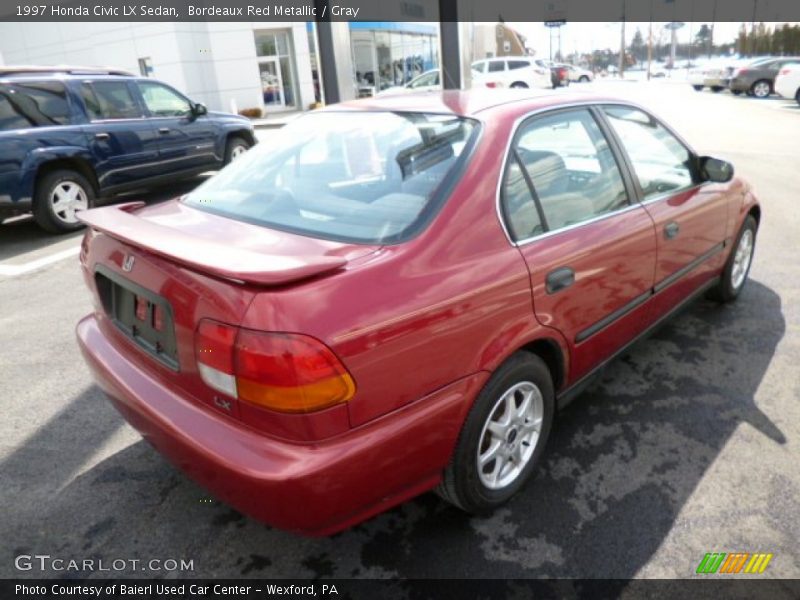Bordeaux Red Metallic / Gray 1997 Honda Civic LX Sedan