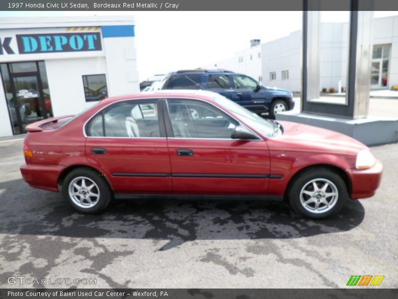 Bordeaux Red Metallic / Gray 1997 Honda Civic LX Sedan