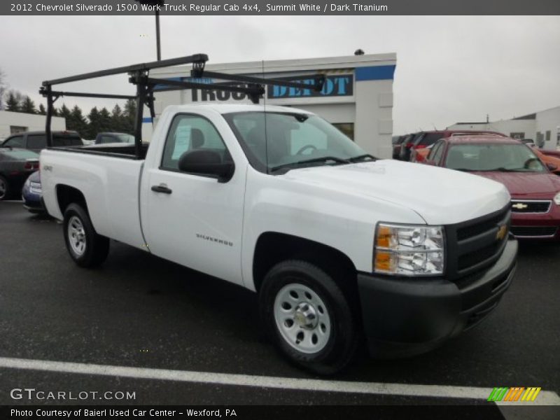 Summit White / Dark Titanium 2012 Chevrolet Silverado 1500 Work Truck Regular Cab 4x4