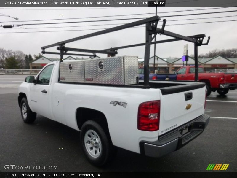 Summit White / Dark Titanium 2012 Chevrolet Silverado 1500 Work Truck Regular Cab 4x4