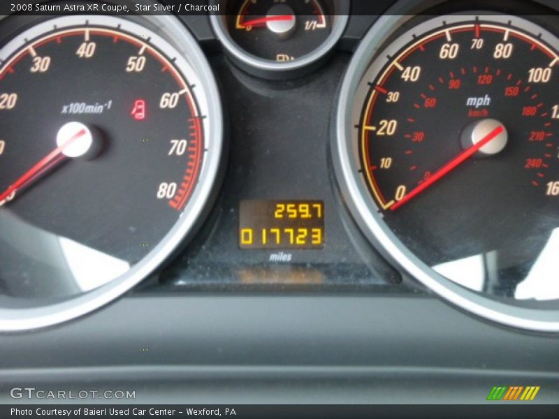  2008 Astra XR Coupe XR Coupe Gauges