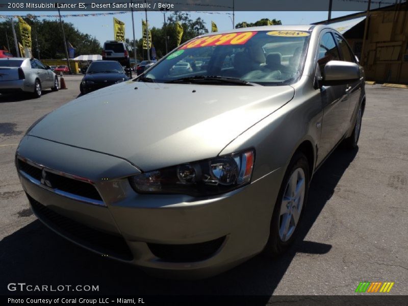 Desert Sand Metallic / Beige 2008 Mitsubishi Lancer ES