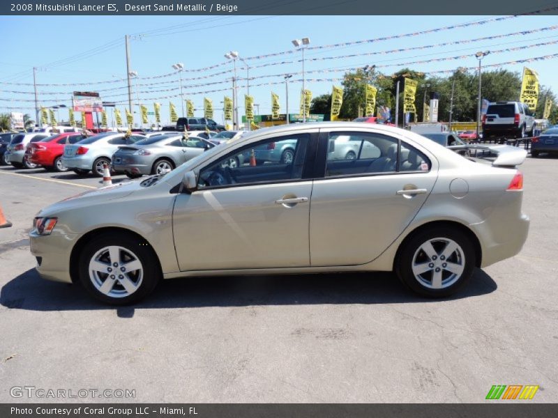 Desert Sand Metallic / Beige 2008 Mitsubishi Lancer ES