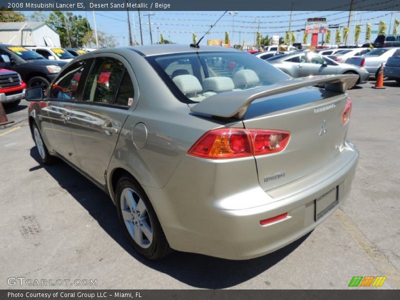 Desert Sand Metallic / Beige 2008 Mitsubishi Lancer ES