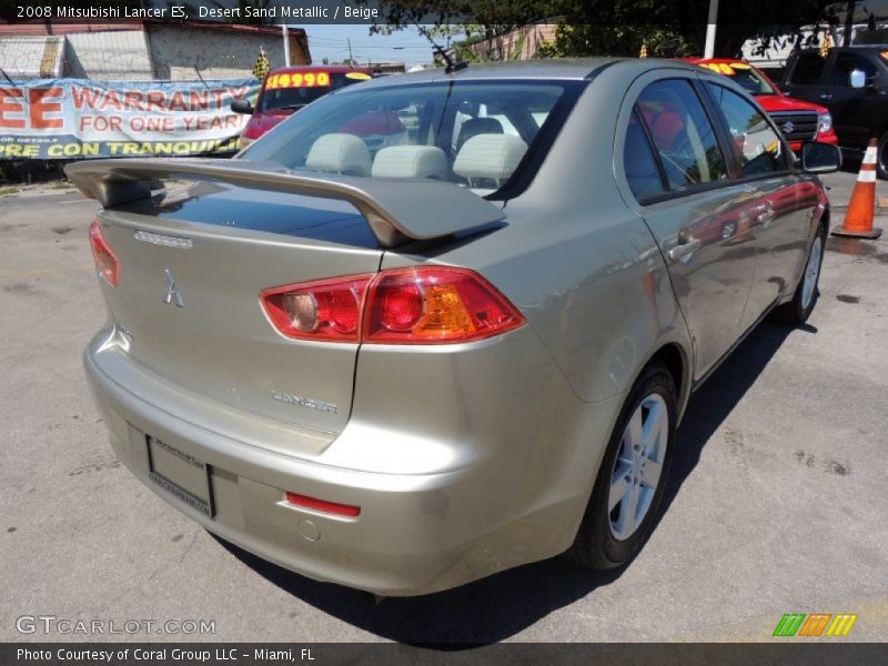 Desert Sand Metallic / Beige 2008 Mitsubishi Lancer ES